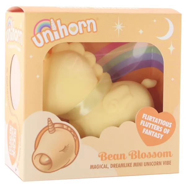 Unihorn Bean Blossom Flicking Silicone Clitoral Vibrator - Yellow