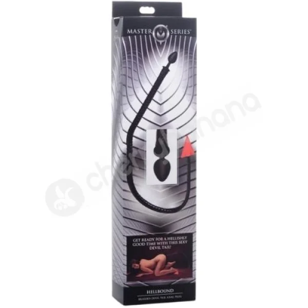 Master Series Hellbound Braided Devil Tail Black 2.6" Butt Plug