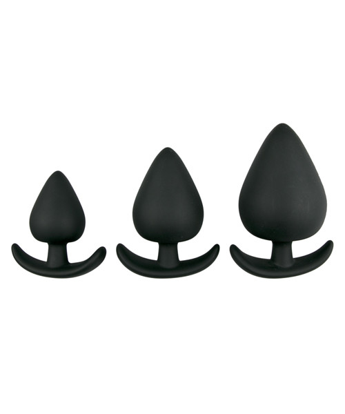 Black Anchor Buttplug Set