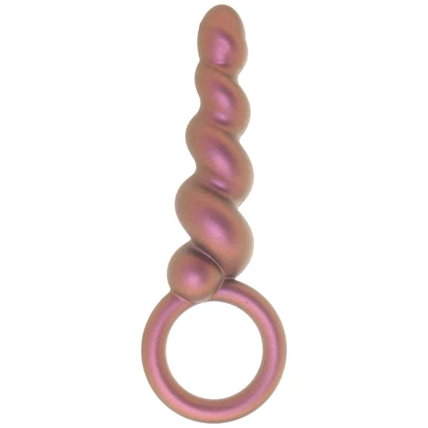 Anal Adventures Matrix Spiral Loop Silicone Butt Plug By Blush - Copper