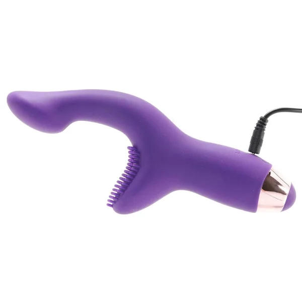 Adam & Eve Silicone G Spot Pleaser Rechargeable Dual Stim - Purple