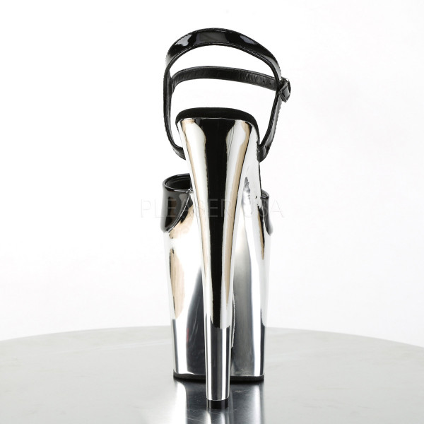 XTREME-809 - 8" Heel, 4" Slv Chrome PF Ankle Strap Sandal — image 4 of 4
