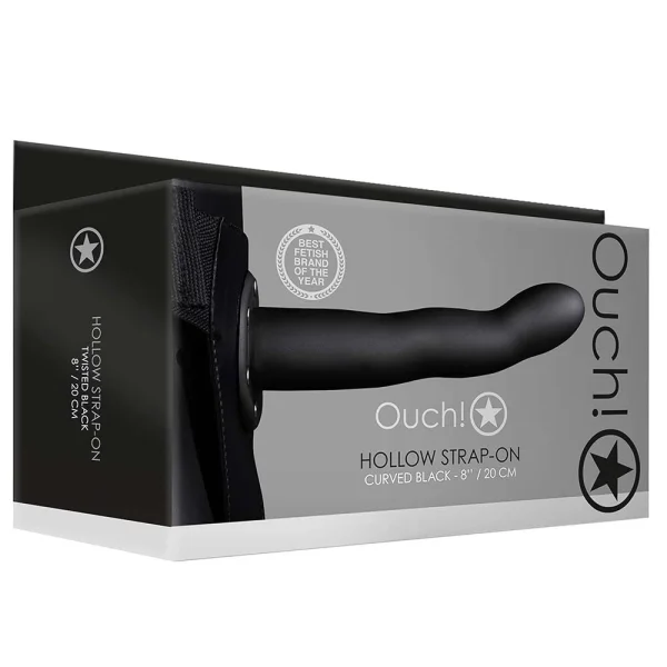Ouch! Curved 8 Inch Hollow Strap-On