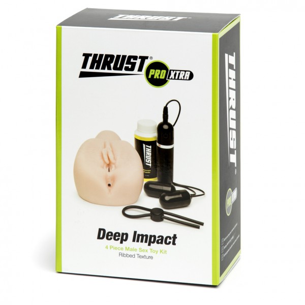 THRUST Pro Xtra Vibrating Deep Impact Male Masturbator Kit 700g
