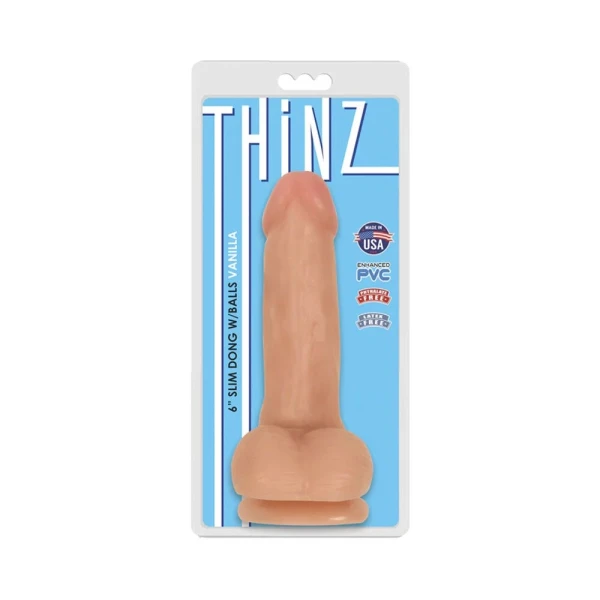 Thinz 6 inches Slim Realistic Dong with Balls