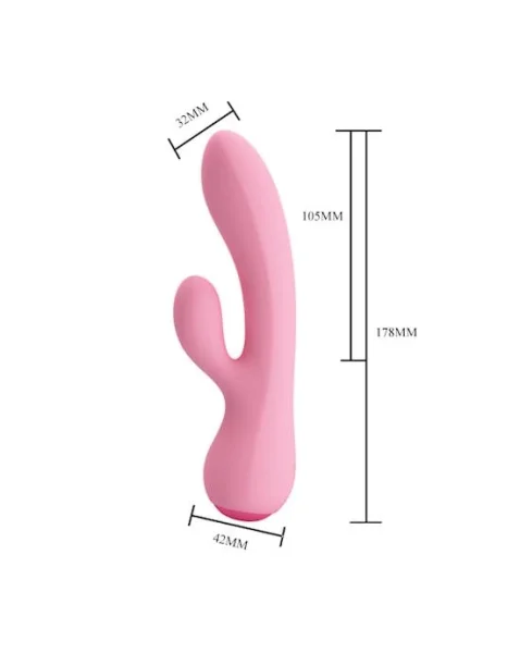 Zack Rabbit Vibrator - Pink - 7 Inch