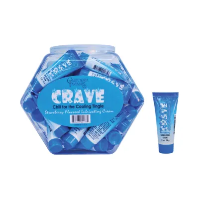 Crave Chill cooling Strawberry Flavored Lubricating Cream bowl Of 36