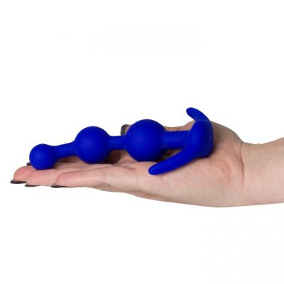 Bondara Blue Silicone Anchor Anal Beads 5 Inch