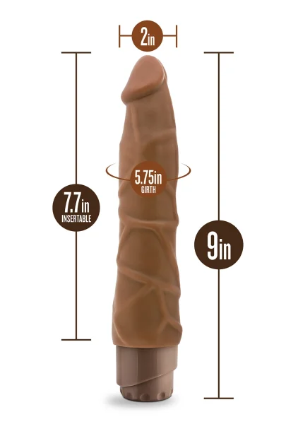 Dr. Skin - Cock Vibe 1 - 9 Inch Vibrating Cock -  Chocolate