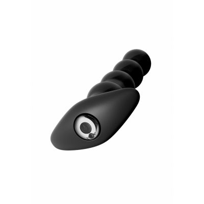 Rechargeable Anal Beads Black Cat Tail Butt Plug