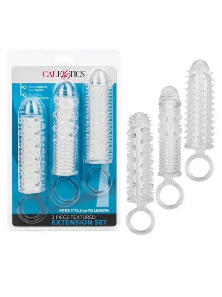 3 Piece Textured Extension Set Intense Stimulator Stimulation