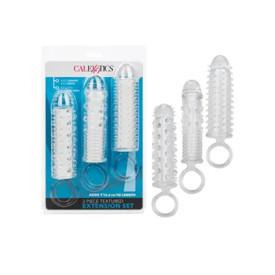 3 Piece Textured Extension Set Intense Stimulator Stimulation