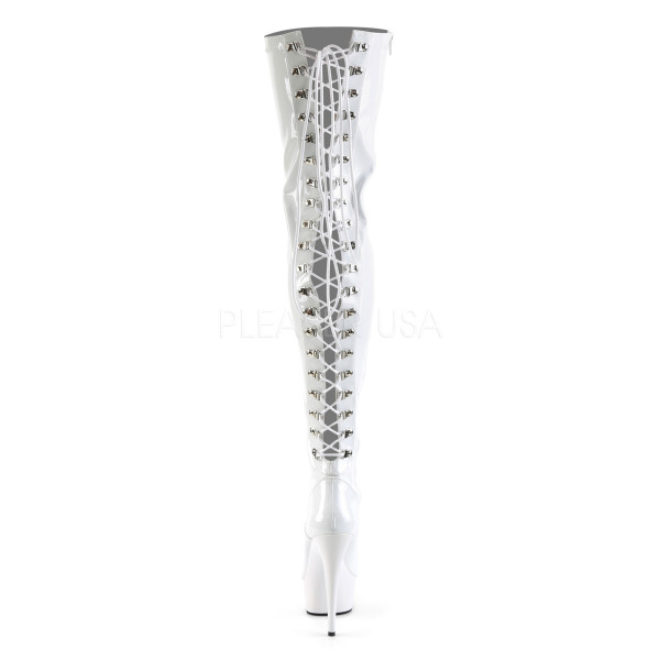 DELIGHT-3063 - 6" Back Lace PF Thigh Boot, Side Zip — image 4 of 16
