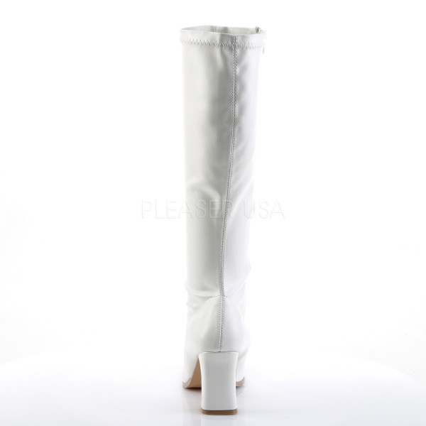 KIKI-350 - 3 1/4" Heel, Chunky White Str PU Gogo Boot — image 4 of 4