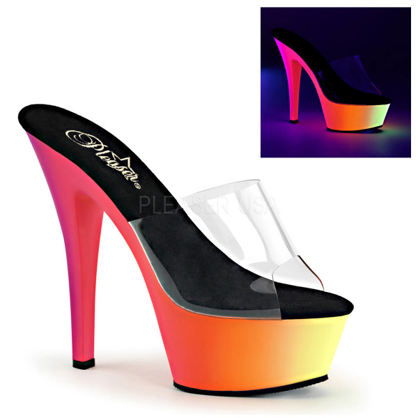 6 inches Heel, 1 3/4 inches PF Slide W/Neon MC PF Bottom