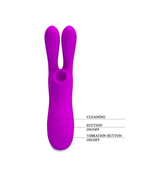 Ralap Suction Vibrator  - Fuchsia - 6.4 Inch