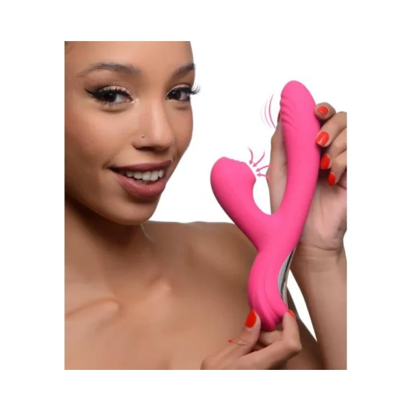 Power Bunny Shudders Suction Vibe Silicone Rechargeable Red