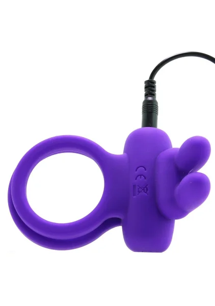 Silicone Rechargeable Dual Rockin' Rabbit Cock Ring — image 9 of 15