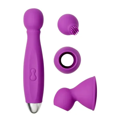 Cloud 9 Health Wellness Wand Kit 9 Function Flexible Head Purple