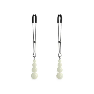 nsnovelties Bound Glow In The Dark Beaded Nipple Clamps