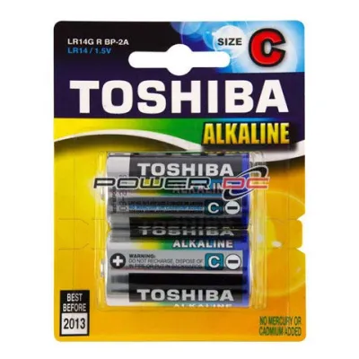 Toshiba C Alkaline Carded Batteries 2 Pack