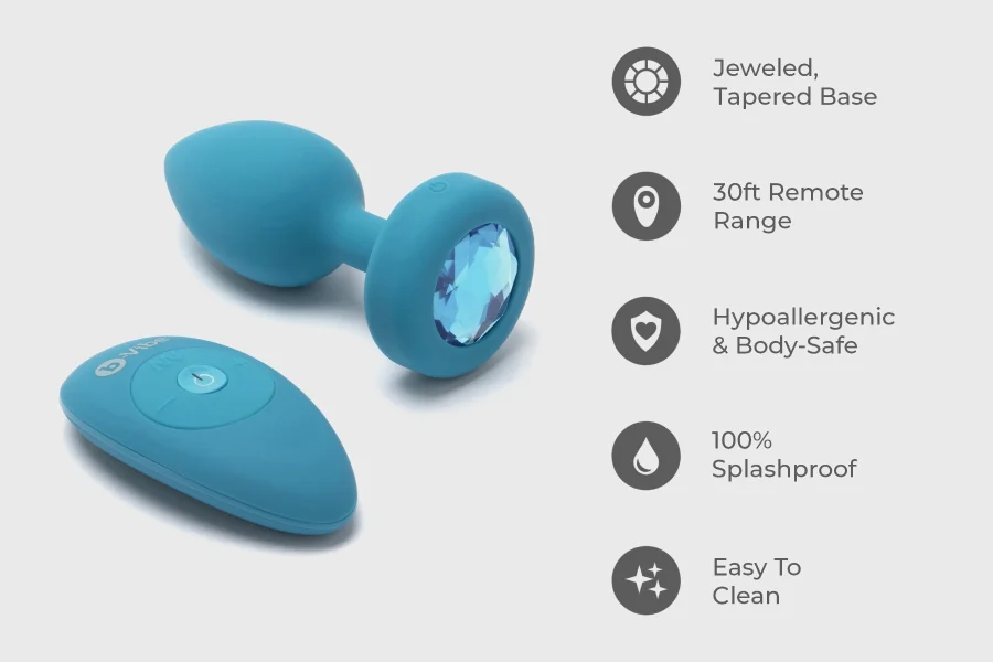 b-Vibe Vibrating Jewel Plug - S/M