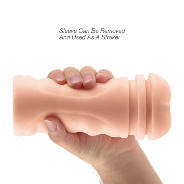 Mega Grip Squeezable Vibrating Mouth Stroker