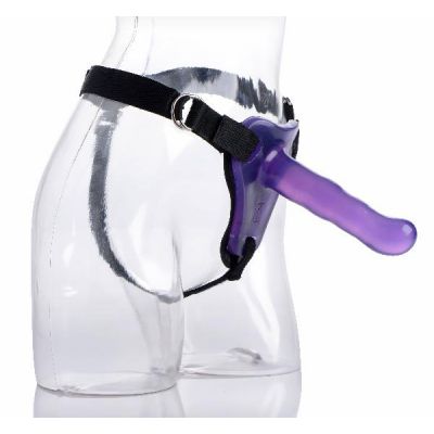 Comfort Ride Strap On Harness with Purple Dildo