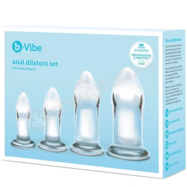 B-Vibe Glass Anal Dilators 4 Piece Set