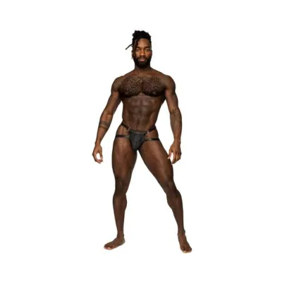 Men s Clothing Male Power Rude Awakening Ring Jock Black S m