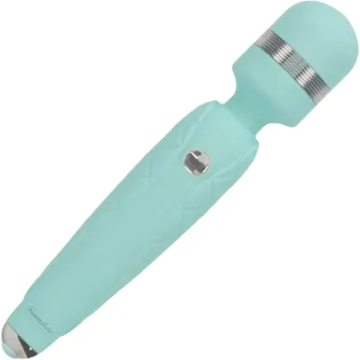 Pillow Talk Cheeky Silicone Waterproof Rechargeable Wand Style Vibrator Teal