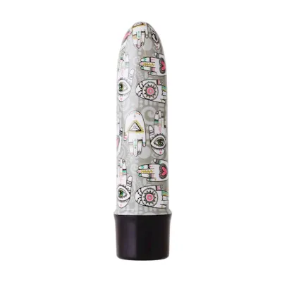 Joya Pattern Bullet Vibrator Doodles Ivory 5 Inch