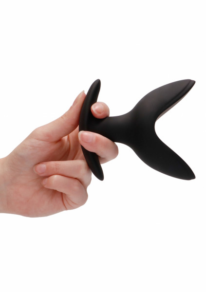 Butt Plug - Split 5 - 4 Inch - Black - Huge Butt Plug