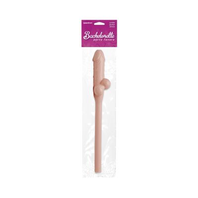 Bachelorette Party Favors Jumbo Pecker Straw Flesh 11in