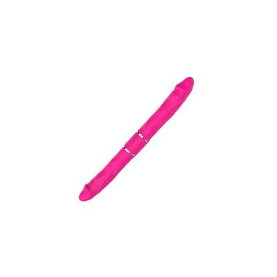 Vibrating Double Ended Dong Hot Pink 13 7 Inch
