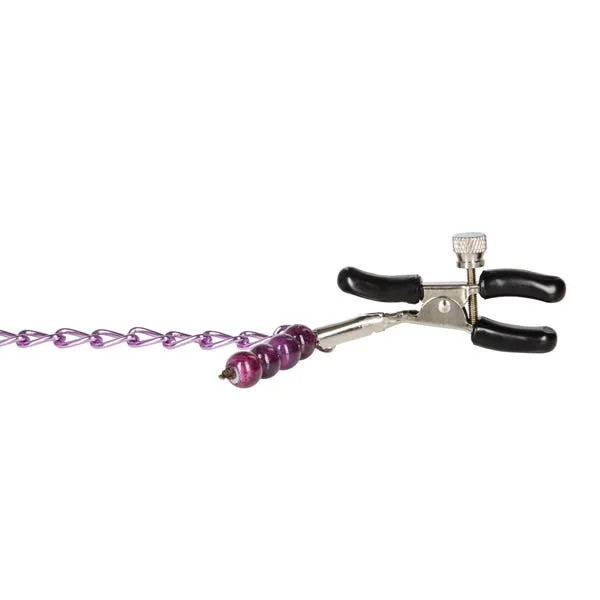 Nipple Play purple chain nipple clamps