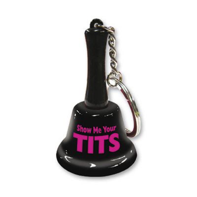 Show Me Your Tits Keychain Bell Novelty Keychain