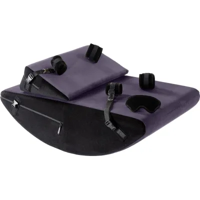 Liberator Scoop Wedge Combo Valkryie Edition Velvish Microloop With Microfiber Cuff Kit Aubergine