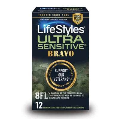 Lifestyles Ultra Sensitive Bravo Pack of 12