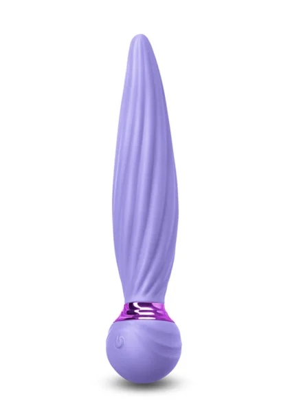 Sugar Pop Twist Rechargeable Silicone Gyrating Insertable Vibrator - Purple