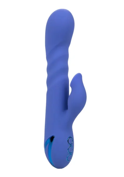 California Dreaming L.A. Love Thrusting Rabbit Style Silicone Rechargeable Vibrator by CalExotics