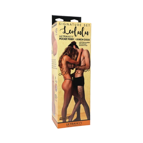Signature Set - Leolulu - Leo Ultraskyn Pocket Pussy  & Lulu 8 Inch Ultraskyn Cock With Removable Va