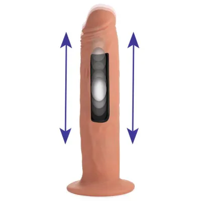 Kinetic Thumping 7X Remote Control Dildo Beige Large