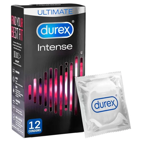 Durex Intense Ribbed and Dotted Condoms (12 Pack)