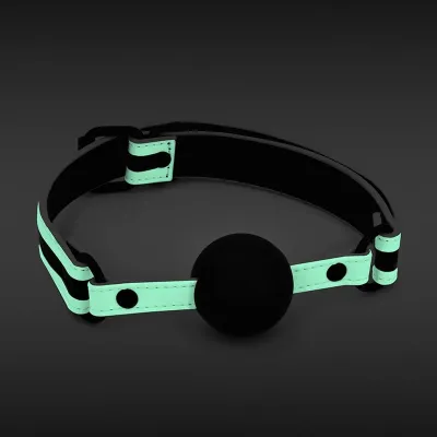 NS GLO Bondage Ball Gag Green