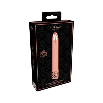Royal Gems Shiny Abs Rechargeable Bullet Rose Gold
