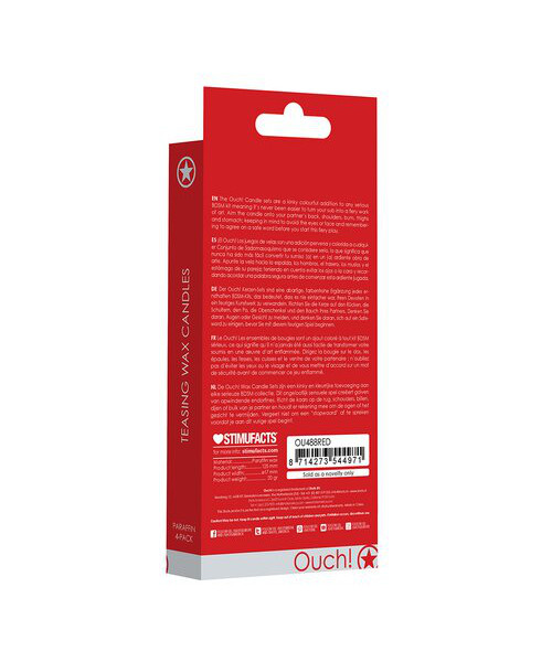 Ouch! Teasing Red 4 Pack Bondage Candles - Medium or Large — image 6 of 6