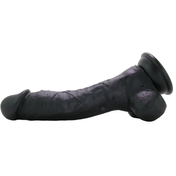 ColourSoft 8 Inch Black Silicone Suction Cup Dildo