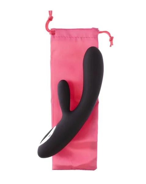 Amore Silicone Rabbit Vibrator - Black — image 9 of 15