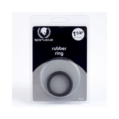 Spartacus Rubber Cock Ring 1 25in black